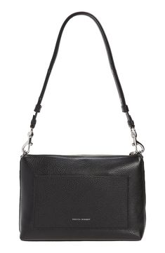 Long leather strands hang from the clasp and zipper of this grainy leather bag that's traced with studs down the sides for signature Rebecca Minkoff style. Style Name:Rebecca Minkoff Darren Leather Shoulder Bag. Style Number: 6013097. Leather Shoulder Bag With Silver-tone Hardware For On-the-go, Black Pebbled Leather Shoulder Bag With Silver-tone Hardware, Pebbled Leather Crossbody Bag With Zipper Closure, Pebbled Leather Satchel With Silver-tone Hardware, Chic Shoulder Bag In Pebbled Leather With Silver-tone Hardware, Chic Pebbled Leather Shoulder Bag With Silver-tone Hardware, Everyday Pebbled Leather Shoulder Bag With Gunmetal Hardware, Everyday Shoulder Bag With Gunmetal Hardware And Pebbled Leather, Rectangular Pebbled Leather Shoulder Bag With Zipper