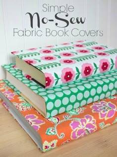 simple diy no sew fabric book covers