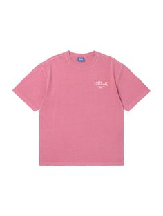 This is a casual and comfortable top by UCLA that is made out of high quality and sturdy material. With distinctive mood of the design and comfortable wear, you can style it for your casual daily outfit.- Small logo detail on the left chest- Unique tone of pigment washed fabric- Casual and comfortable mood Pink Short Sleeve T-shirt For College, Pink Washed Short Sleeve T-shirt, Urban Pink T-shirt With Relaxed Fit, Pink Relaxed Fit Urban T-shirt, Urban Style Pink Relaxed Fit T-shirt, Pink Relaxed Fit Urban Tops, Urban Style Pink Tops For Spring, Urban Pink Tops For Spring, Pink Urban T-shirt For Streetwear