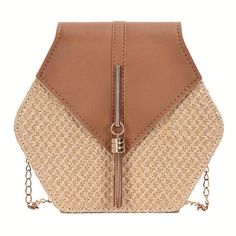 Woven Geometric Design Bag Snap Magnet Closure Chain Strap Tassel Tan Fabric Lining Aprox Measurements 7 1/2”W X 8” H This Is A Gorgeous Bag To Hold Your Essentials Purse Handbag Pocketbook Crossbody Shoulder Bag Vacation Cruise Resort Beach Event Classic Casual Elegant Summer Bags With Zipper Closure, Chic Summer Clutch With Mobile Phone Bag, Brown Bag With Chain Strap For Summer, Brown Shoulder Bag With Chain Strap For Summer, Elegant Summer Shoulder Bag With Zipper Closure, Elegant Summer Shoulder Bag With Zipper, Summer Crossbody Clutch With Chain Strap, Summer Clutch With Chain Strap, Chic Summer Crossbody Evening Bag