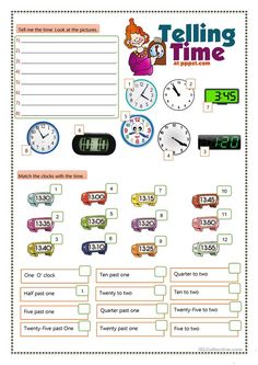 telling time worksheet for kids to learn the time in different languages and numbers