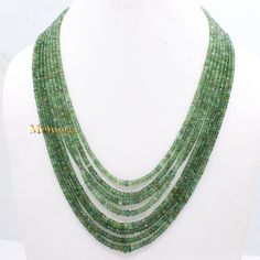 Handmade 23 Inch Long Beaded Necklace, Faceted Emerald Gemstone Necklace Beads, 8 Strand Gemstone Beads, Beaded Gemstone, Mother's Day Gifts Gemstone Details: ✦ Gemstone : Emerald  ✦ Gemstone Shape : Rondelle ✦ Strand  : 8 Strand  ✦ Necklace Length : 23 Inch  ✦ Total Weight : 408.35  CT  CUSTOMISATION DETAILS : We can customize any piece of fine jewelry. You can simply message us on Etsy or drop a text at +91-7357229656 (WhatsApp/iMessage) to let us know about all the customization you want. Cus Green Beaded Round Beads Emerald Necklace, Green Beaded Emerald Necklace With Round Beads, Green Beaded Emerald Necklace, Bohemian Beaded Emerald Necklace With Round Beads, Green Beaded Rondelle Necklaces, Rondelle Beaded Necklaces With Large Beads For Jewelry Making, Green Rondelle Beaded Necklaces With Polished Beads, Rondelle Polished Beads Necklace For Jewelry Making, Green Gemstone Rondelle Beads