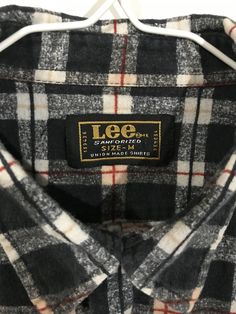 "Vintage 90's Lee Sanforized Shirt Great condition. See pics! 100% cotton. THIS IS USED ITEM ! PLEASE DONT EXPECTED IT TO BE LIKE NEW OR IN PRISTINE CONDITION ! Size on tag: XL. Please check the measurements ! Measurements: Shoulders: 50 cm. (19.6\") Pit to Pit: 60 cm. (23.6\") Length: 73 cm. (28.7\") Sleeve length from shoulder: 55 cm. (21.6\") Worldwide Shipping: Approximate delivery time 14-30 Days Please be careful and ask any specific questions about item before purchasing. I can send you a Casual Grunge, Harley Shirts, Red Embroidery, Tommy Hilfiger Shirts, Union Made, Vintage Harley, Pleated Pants, Baggy Fits, Plaid Flannel