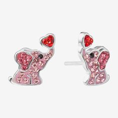 Included: 1 Pair of EarringsFeatures: Nickel FreeEarring Back: PostShape: Animals, HeartStone Cut: RoundStone Millimeter Measurement: 1.2 Mm LengthMetal Color: WhiteEarring Length: 11.4mmEarring Width: 7.8mmMetal: Sterling SilverCare: Wipe CleanStone Type: 44 CrystalEarrings Style: Stud EarringsEarrings Type: Post EarringsCountry of Origin: Imported Crystal Elephant, Heart Stud Earrings, Crystal Stones, Crystal Stud Earrings, Earrings Stud, Silver Crystal, Heart Studs, Heart Earrings Studs, Sparkling Crystal