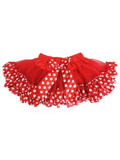 TT017MM.JPG?0 Red Tutu Skirt, Petti Skirt, Red Tutu, Girls Red, Cute Bow, Tutu Skirt, Cute Bows, Soft Texture, White Polka Dot