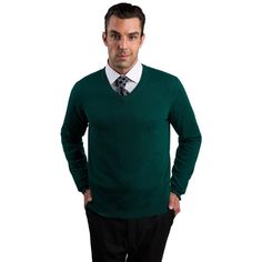 Densely knitted with the world's finest cashmere. This classic 2-ply cashmere crew neck sweater is a modern wardrobe staple for men. Super versatile minimalist design, light weight yet extremely cozy. Extra long staple fiber with tight knit ensures long lasting performance. Long sleeves, Ribbed crerwneck, ribbed cuffs and hem. Superior softness with easy fit comfort. our famously soft first quality cashmere offers ultra cozy comfort. We travel to the remote mountains of Mongolia to make this swe Classic Wool V-neck Sweater Vest, Wool V-neck Sweater For Formal Occasions, Formal Wool V-neck Sweater, Classic Green V-neck Long Sleeve Sweater, Formal V-neck Wool Sweater, Classic Solid Sweater For Formal Occasions, Classic Solid Color Formal Sweater, Classic Formal Winter Sweater, Formal Classic Winter Sweater