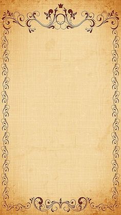 an old fashioned frame with swirls and scrolls on the edges is shown in sepia