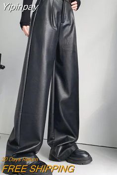 Shipping: Worldwide Express Shipping AvailableDelivery time: ���🚚7-15Days Fast ShippingReturns: Fast refund,💯100% Money Back Guarantee. High Waist Solid Faux Leather Pants, High-waist Solid Faux Leather Pants, High-waisted Faux Leather Pants In Solid Color, High-waisted Faux Leather Pants, Fall Wide Leg Faux Leather Pants, Faux Leather Full-length Pants For Fall, Solid High-waisted Faux Leather Pants, Solid Faux Leather High-waisted Pants, Solid Color High-waisted Faux Leather Pants