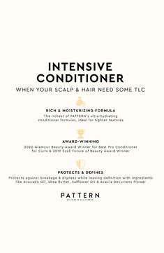 What it is: A rich, ultrahydrating conditioner that protects against breakage and dryness while defining curls.Who it's for: Ideal for curly, coily and tight hair textures.What it does: The conditioner doubles as a deep conditioner and is ideal for tighter textures and restoring moisture to low-porosity hair. It helps protect against breakage and dryness while leaving definition behind after rinse-out. Founder Tracee Ellis Ross picked a fragrance that's clean and not overpowering with notes of n Pattern Beauty, Ellis Ross, Low Porosity, Color Conditioner, Low Porosity Hair Products, Hair Textures, Tracee Ellis Ross, Glamour Beauty, Lipstick Bag