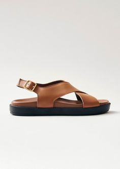 Nico Tan Leather Sandals | ALOHAS Alohas Sandals, Tan Leather Sandals, Sandals Brown, Brown Leather Sandals, Slingback Sandals, Naha, Slingback Heel, Slingback Sandal, Sierra Leone