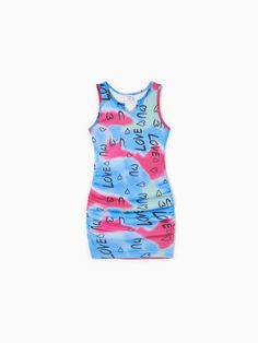 Dress in colorful Love print with matching outfit, perfect for casual family vacations.
* Please add each size separately to your shopping cart.
* Each size includes 1 dress or 1 romper
* Matching outfits for mommy and me.
* Elastic and comfortable fabric.
* V-neckline with button detail.
* Sleeveless design.
* Casual style with colorful design and Love print.
* Slim fit.
* Above knee length.
* Imported product from PatPat. Mommy And Me Dresses, Matching Outfit, Love Print, Ruched Bodycon Dress, Family Vacations, Colorful Design, Matching Outfits, Mommy And Me, Button Detail