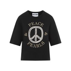 3555 MOSCHINO COUTURE COTTON T-SHIRT Moschino Tshirt, Semi Formal Outfit, Valentino Garavani Bag, Moschino Couture, Versace Shop, Formal Outfit, Yoga Wear, Contemporary Fashion, Valentino Garavani