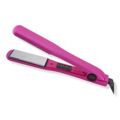 Pink 1.5'' Titanium Flat Iron - Chi | Ulta Beauty Flat Iron Chi, Chi Flat Iron, Chi Hair Straightener, Longer Thicker Hair, Titanium Flat Iron, Iron Tools, Pink Flats, Thicker Hair, Bronzing Powder