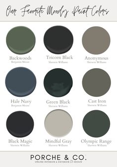 the color scheme for our favorite wood and paint colors, which are available in various shades