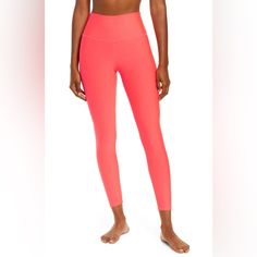 Alo 7/8 High-Waist Airlift Legging - Cherry Cola All Orders Shipping Within 1-3 Business Days! Coral Alo Leggings Size: Xs Color: Pink Lava Brand: Alo Style: 7/8 Airlift High Waist Leggings Condition: Nwt (Never Worn, Perfect Condition)No Flaws, No Holes, No Rips, No Stains, No Pilling, No Visible Signs Of Wear // Clean Condition Details: - Color/Style Is Sold Out Everywhere Wondering Why These Leggings Are A Fan Favorite? Maybe It’s The Sculpting, Subtly Sheeny, High-Compression Airlift Fabric. Alo Yoga Sporty Leggings For Sports, Sporty Alo Yoga Leggings For Sports, Mid-rise Go-dry Leggings, Alo Yoga Athleisure Leggings For Sports, Alo Yoga Leggings For Yoga, Alo Yoga Sports Leggings, Alo Yoga Athleisure Leggings For Workout, Sporty Alo Yoga Pants For Sports, Pink Moisture-wicking Leggings For Athleisure