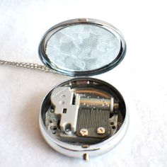 Music box locket, round locket with music box inside, in silver tone with Love and Butterfly Cabochon - Char's Favorite Things - 1 Music Box Locket, Orange And Black Butterfly, Blue Hydrangea Flowers, Round Locket, Music Box Jewelry, Music Boxes, Photo Locket, Black Gift Boxes, Necklace Box