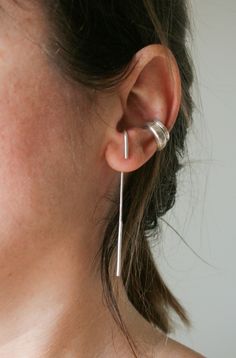 Beautiful threader earrings made of silver 925.  Perfect for everyday wear. You can remove the chain part and wear them as suspender studs or make a mismatched pair. Nickel and Lead-Free (Hypoallergenic) perfect for sensitive skin. Free of chemicals and varnishes. See my whole jewelry collection here--> https://www.etsy.com/shop/SosyGallery Follow Sosy Gallery on Instagram @sosy_gallery Twitter--> https://twitter.com/sosygallery Facebook--> https://www.facebook.com/sosygallery https://gr.pintere Suspender Earrings, Silver Threader Earrings, Threader Earrings, Earrings Sterling Silver, Sterling Earrings, Tattoos And Piercings, Silver 925, Sterling Silver Earrings, Chemicals