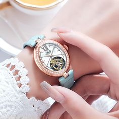 Nice Watches, Tourbillon Watch, Expensive Watches, Watches For Women, Jewelry Luxury, 21st Birthday Gifts, Expensive Jewelry, Mechanical Movement, Gold Case