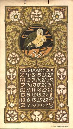 an old book with numbers and birds on it