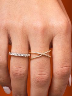 Start mixing things up with our 14K Criss Cross ring! Brilliant pave diamonds trace the criss cross design for sparkle that doesn't take up too much space. We love styling it next to a ring stack to balance out your look. Elegant Diamond Cross Ring, Criss Cross Rings For Women, Criss Cross Ring Designs, Adjustable Cross Shaped Gold Rings, Cross Diamond Ring, Gold Criss Cross Ring, Criss Cross Ring, Band Quotes, Right Hand Rings