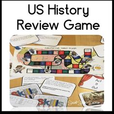 the us history staar review is displayed on a table with papers and other items