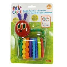 a set of colorful plastic teeth and toothbrushes in the shape of a caterpillar