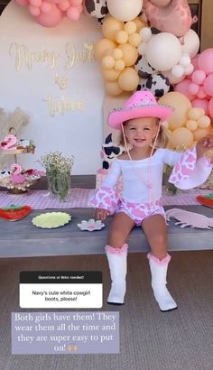 Cowgirl 3rd Birthday Party, Holy Cow Im One Birthday Girl, 1st Rodeo Birthday Party Girl, Babygirl First Birthday, First Rodeo Birthday Party Girl, Barn Birthday Party