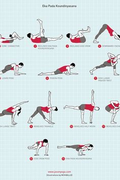 an image of a woman doing yoga poses for beginners to do the same thing