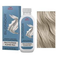 Wella Pro Blondor Permanent Liquid Toner in Pale Platinum (18) is a professional-grade toner designed to achieve beautiful, high-shine blonde tones. This 2 oz liquid toner effectively corrects unwanted brassiness, ensuring a true-to-tone finish that enhances your blonde hair. Versatile and easy to use, it’s perfect for both salon professionals and at-home users looking to elevate their blonde shades. Hair Bleaching Tips At Home, Wella Hair Dye, Wella Toner T18, White Hair Toner, Wella Toner, Blonde Shades, Revlon Colorsilk, Hair Toner, Dye Hair