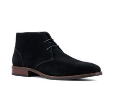 The Aldwin dress chukka boot is an elegant, stylish choice that will elevate any formal look. Crafted from premium quality suede, this lace-up boot offers a luxe feel and guarantees a neat fit for the modern gent. Premium quality Suede upper, Lace up closure for secure fit,1.1\ stacked block heel height,4\ shaft height,11\ shaft circumference, Soft square toe, Leather / Cotton combination footbed, Rubber outsole | Men's Vintage Foundry Co Aldwin Dress Chukka Boot in Black Size 10 Chukka Boots Men, Chukka Boot, Formal Looks, Boots Black, Chukka Boots, Lace Up Boots, Boots Men, Size 13, Vintage Men