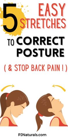 the 5 easy stretches to correct postures and stop back pain on your face, neck or head