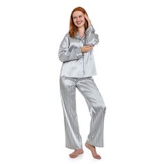 North Carolina State Wolfpack You'll love the silky soft feel of this Notch Collar Satin Pajama Top & Pajama Bottom Set from Lilac+London. Click on this INTIMATES & SLEEPWEAR GUIDE to find the perfect fit and more! FEATURES Set includes: top and bottom Top: notchneck, long sleeves, 4-button front, contrast piping around neck and cuff Bottom: covered elastic waistband Unlined Silky satin constructionFIT & SIZING Classic fit Top: 26 1/2-in. length from shoulder to hem High rise sits below the natu Satin Pajama, Petite Size Chart, Contrast Piping, Satin Pajamas, Notch Collar, Ladies Of London, Pajama Bottoms, Womens Size Chart, Pajama Top