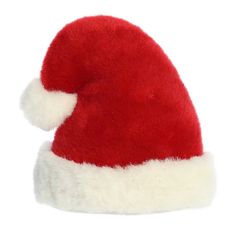 a red and white santa hat on a white background