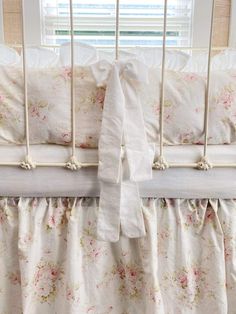 Shabby Chic Floral Ruffle Crib Bedding Set Luxury Crib, Luxury Crib Bedding, Baby Girl Crib Bedding Sets, Floral Crib Bedding, Girl Crib Bedding, Crib Liners, Bumper Pads For Cribs, Girl Crib Bedding Sets