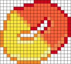 an orange and yellow cross stitch pattern