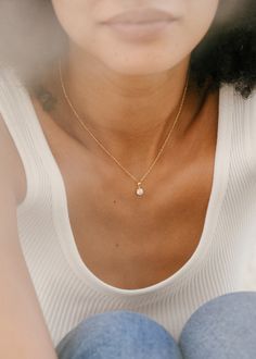 "This tiny birthstone necklace is a minimalist and dainty jewelry for everyday fashion. Each gemstone is represented for a month of birth. It will be a meaningful gift on special occasions such as Birthday, Mother's Day, Graduation, or Christmas. You and your friends can also wear it to cherish your friendship. Express your love to your loved ones, your family or your besties in a special way! TINY BIRTHSTONE NECKLACE DETAILS: * Material: 925 Sterling Silver * Color: 100% Silver, 18k Gold Filled August Birth Month, Birth Stone Necklace, October Gemstone, Minimalist Jewelry Silver, Simple Necklaces, Family Birthstone Necklace, Ruby Birthstone, Necklace For Her, Jewelry Dainty