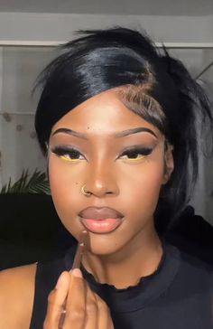 Natural Eye Makeup For Black Women, Uk Baddie Makeup Black, Colorful Eye Makeup Black Women, 2000s Makeup Looks Black Women, No Makeup Makeup Look Black Women, Latina Makeup Black Women, Cat Eye Makeup Black Women, Baddie Makeup Black Women, Black Woman Makeup Looks