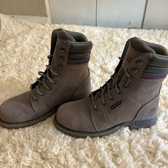 Selling A Pair Of Cat Steel-Toed Boots That Have Never Been Worn. These Boots Offer Top-Notch Durability And Protection, Perfect For Heavy-Duty Work Environments Or Outdoor Adventures. They Come With All The Quality And Comfort Cat Is Known For, Including A Reinforced Steel Toe For Extra Safety. Steel Toed Boots, Caterpillar Shoes, Cat Women, Steel Toe Boots, Toe Boots, Moto Boots, Catwoman, Outdoor Adventures, Caterpillar