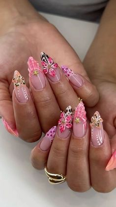 Nails Acrylic Beach, Crazy Summer Nails, Vacation Nails Summer, Beach Summer Nails, Quannah Chasinghorse, Wow Nails