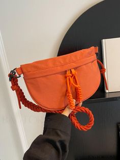 BagForLove - 2023 Korean Harajuku Dumpling Bag: Simple Casual Orange Handheld Shoulder Bag, Trendy Orange Shoulder Bag With Pockets, Casual Orange Shoulder Bag With Mobile Phone Holder, Casual Orange Shoulder Bag With Phone Holder, Casual Orange Shoulder Bag With Phone Pocket, Casual Orange Hobo Shoulder Bag, Casual Orange Crossbody Shoulder Bag, Dumpling Bag, Hiking Bag