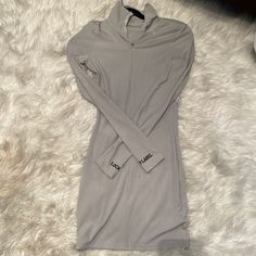 Grey Lucky Label Fitted Dress - Worn Once Spring Fitted Dresses By Amazon, Amazon Long Sleeve Summer Dresses, Casual Fitted Mini Dress By Amazon, Casual Long Sleeve Dresses By Amazon, Amazon Dresses, Wearing Dress, Dress Brands, Fitted Dress, Colorful Dresses