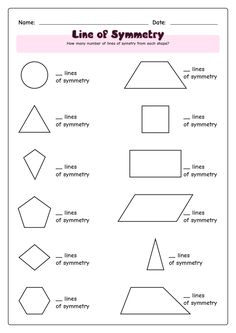 the worksheet for lines and shapes to help students learn how to use them