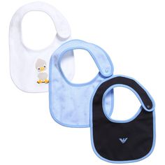 ARMANI NEWBORN Baby Boys Blue & White Cotton Bibs (Pack of 3) Baby Dior, Kids Designer Clothes, Burberry Kids