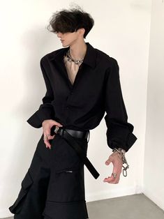 WN5986
■size(cm)





Length


Shoulder width


Chest


Sleeve length




M


74


56


118


59




L


76


57


122


60




XL


78


58


126


61




 
■model
175cm 50kg M Black Button-up Blouse For Winter, Black Collared Shirt For Fall, Black Button-up Shirt For Winter, Black Shirt With Pockets For Work, Black Workwear Tops With Pockets, Black Winter Shirt With Pockets, Black Long Sleeve Tops With Pockets, Black Button-up Winter Shirt, Black Shirt For Winter Workwear