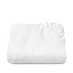 a white towel with ruffles on it