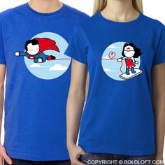 Couples T Shirts Ideas, Long Distance Ideas, Superman Gifts, Boyfriend Gifts Long Distance, Blue People, Superman Shirt, Superhero Gifts, Boyfriend Outfit