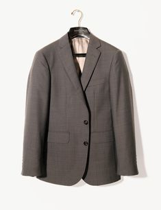 Brooklyn Tailors BKT50 Tailored Jacket in Wool Grid Weave - Iron Oxide full length shot on hanger Character Fabric, Shorts Sweatpants, Tuxedo Shirts, Suits For Sale, Gray Suit, Tailored Pants, Tailored Shirts, Iron Oxide, Tailored Jacket