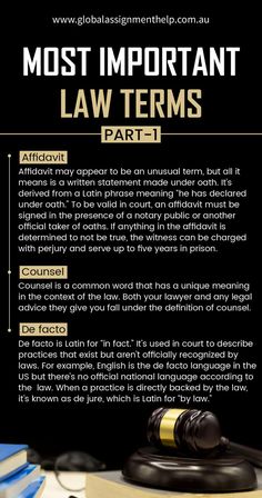 IMPORTANT TERMS IN LAW  | GLOBAL ASSIGNMENT HELP AUSTRALIA Assignment Tips, Clat Exam, Law Essay, Legal Studies