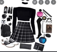 Goth outfit 1 Goth School Outfit, Goth Outfits For School, Outfits For Middle School, Gothic School, Mall Goth Outfits, Choker Outfit, Outfit Ideas For School, Goth Outfit, High School Outfits