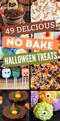 no bake halloween treats for kids to make